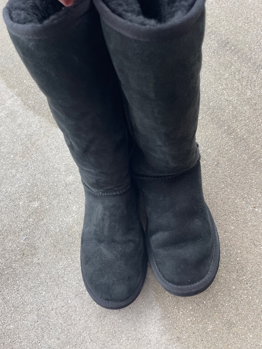 Women's Black Mid-Calf Suede Winter Boots Ugg